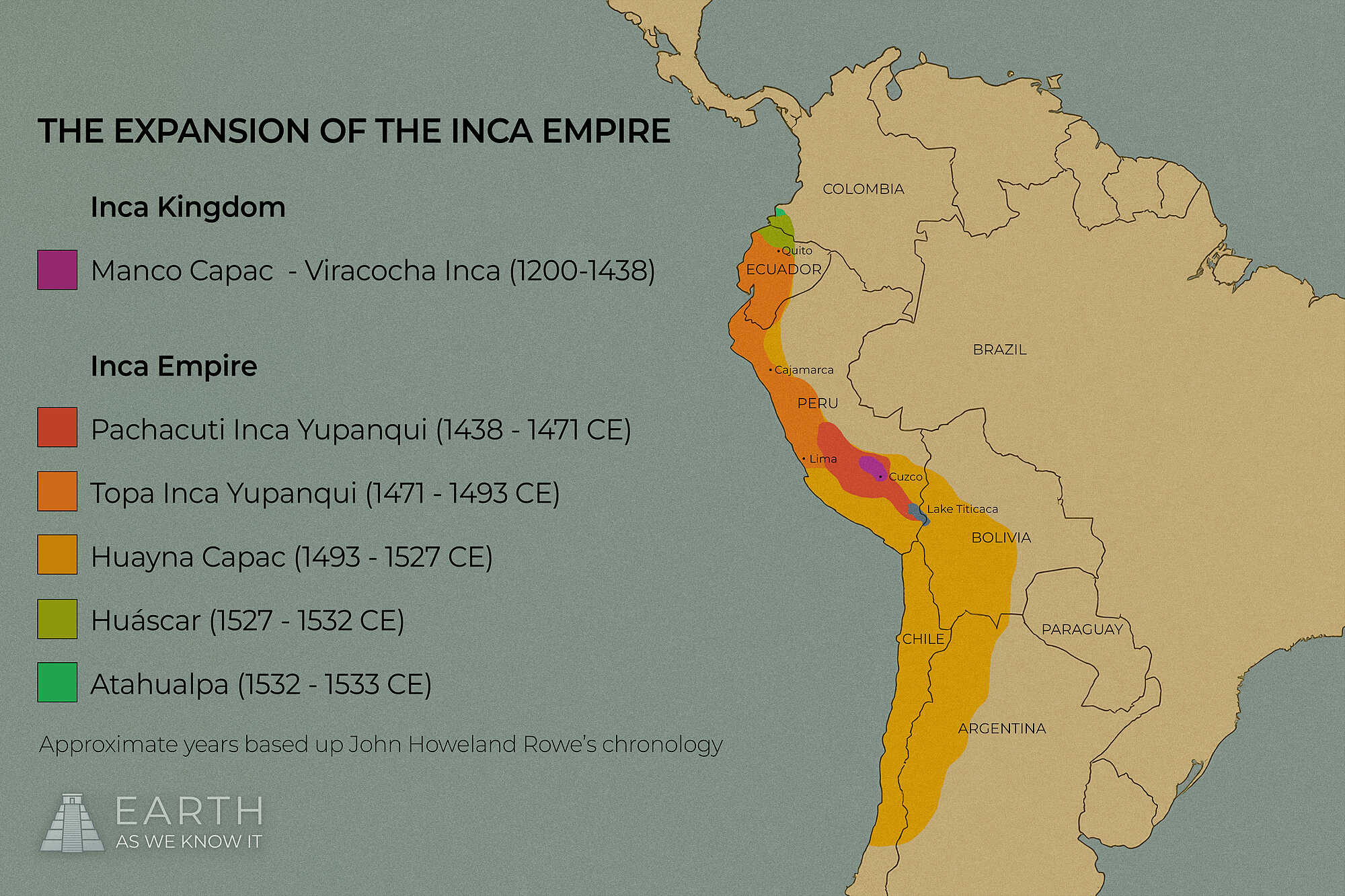 Inca Lithosphere Map The Expansion of the Inca Empire - Photo